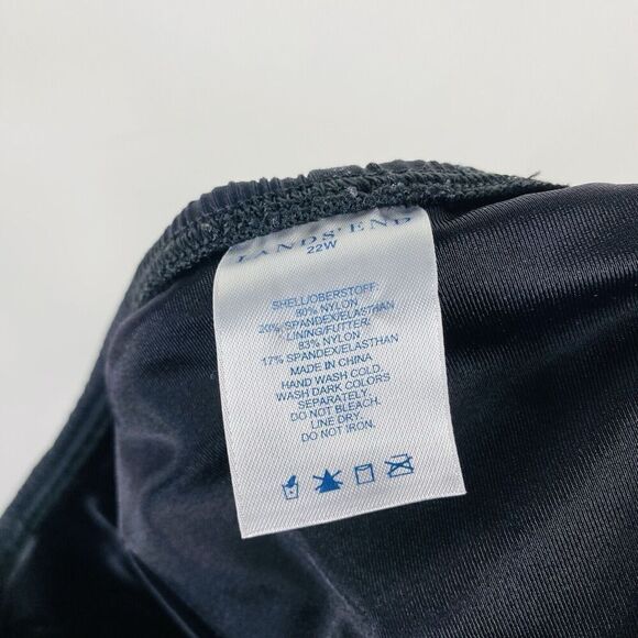 Lands End Plus Size 22 Swim Skirt Bottoms Black - Picture 5 of 5